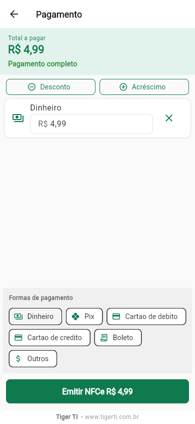 Forma de pagamento