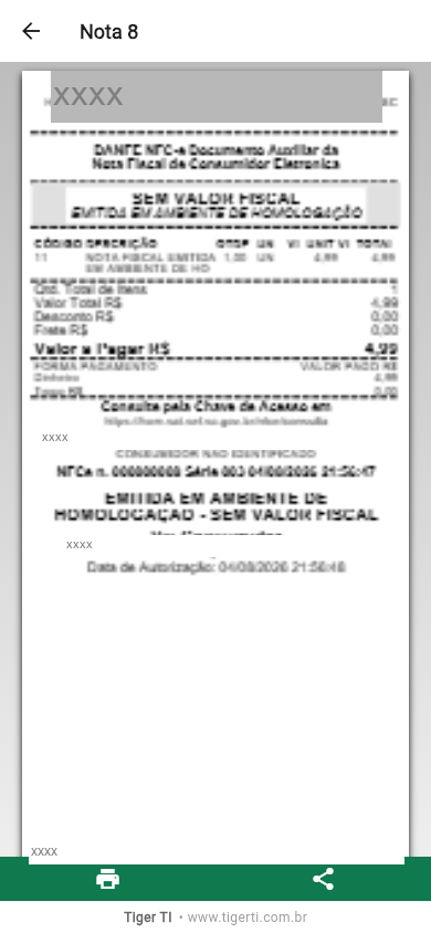 Cupom pronto para enviar